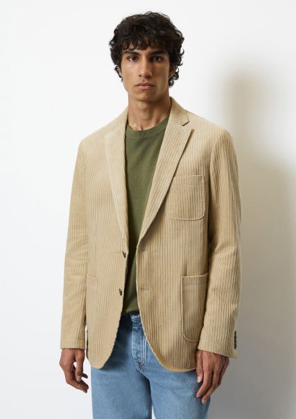 Suits Jonesboro Cream Luxury Men Corduroy Jacket Shaped Made Of Pure Organic Cotton