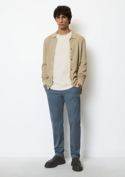 Trusted Trousers Men Jogger Tapered Osby Chinos Made From High-Quality Organic Cotton Mix Storm