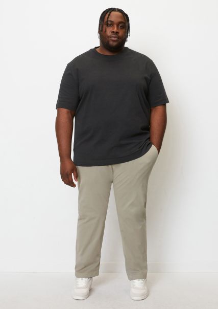 Discount Chino - Model Osby Jogger Made From High-Quality Organic Cotton Mix Trousers Concrete Clay Men