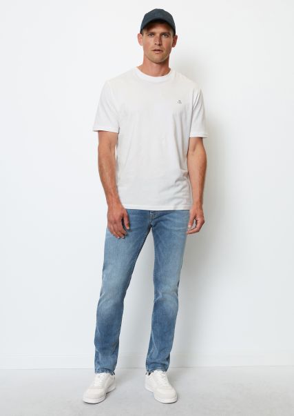 Jeans Model Sjöbo Shaped With A Casual Crosshatch Denim Texture Men Trusted Authentic Mid Jeans