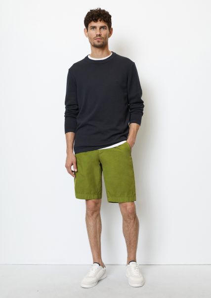 Cargo Khaki Shorts Luxury Reso Regular-Fit Shorts From Organic Cotton Poplin Men