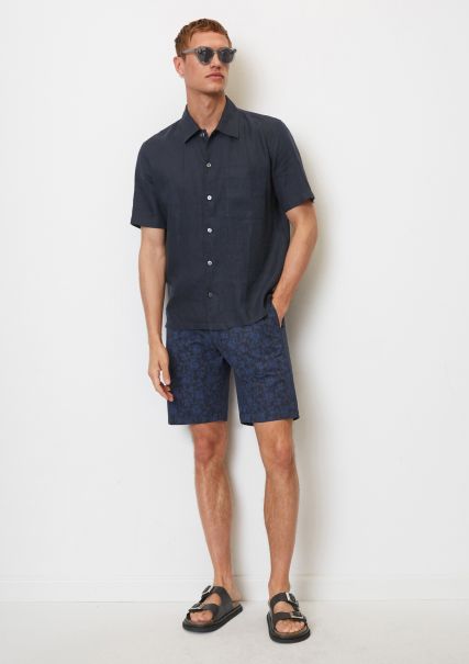 Reso Regular-Fit Shorts From Organic Cotton Poplin Personalized Shorts Multi/Dark Navy Men