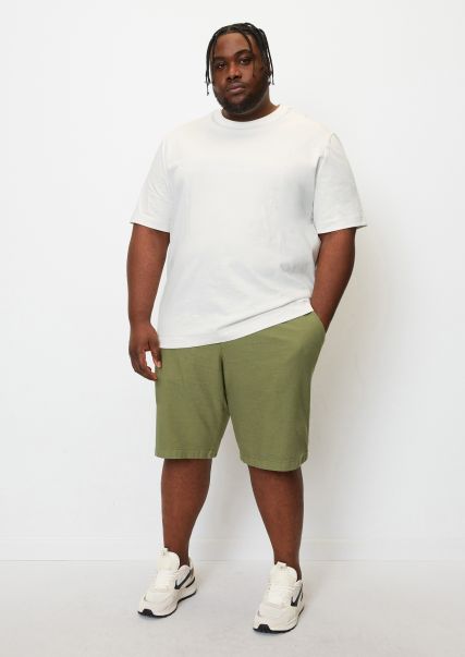 Olive Men Shorts Reso Jogger Shorts Made Of Organic Cotton And Linen Craft