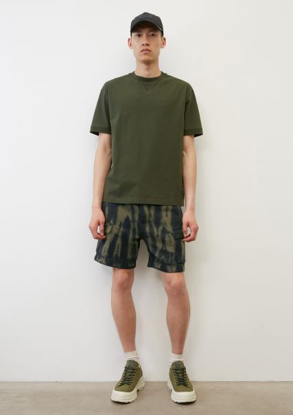 Tie-Dye Sweat Shorts With Cargo Pockets Multi/ Men High-Quality Shorts