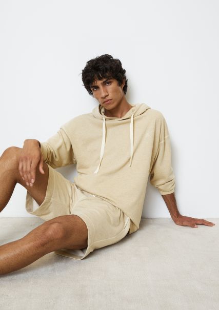 Bodywear Men Comfortable Brown Lounge Hoodie Made Of Soft Blended Cotton