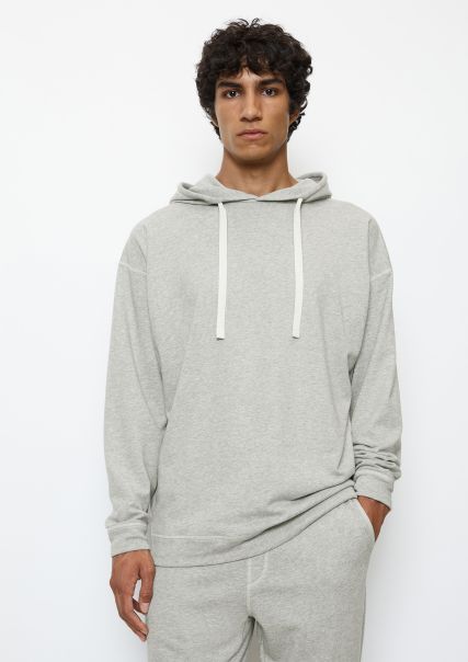 Men Quality Lounge Hoodie Made Of Soft Blended Cotton Bodywear Grey