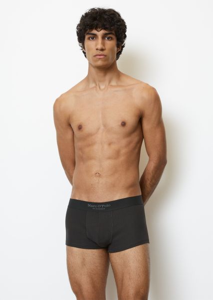 Underwear Black Men Clearance Ribbed Trunk Made Of Blended Organic Cotton