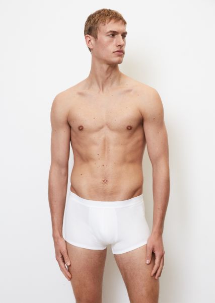 Offer Underwear White Ribbed Trunk Pack Of Two Men