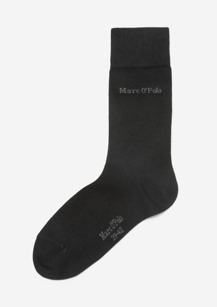 Logo Socks Pack Of Two Black Socks Fashionable Men