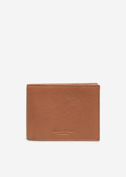 Wallet Made Of High-Quality Leather Material Men Classic Cognac Accessories Free