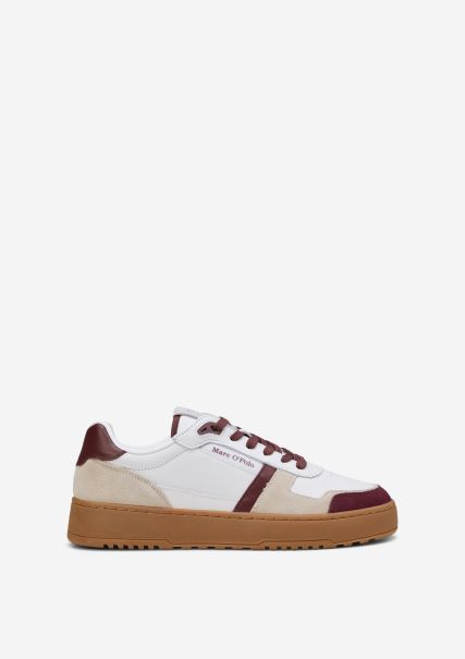 Portwine Sneakers Men Court Trainers Made Of High Quality Cowhide Affordable