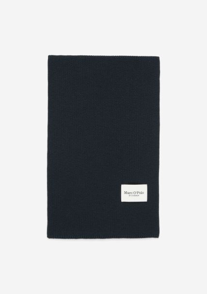 Dfc Knitted Scarf Made From Pure Organic Cotton Dark Navy Massive Discount Scarfs Men