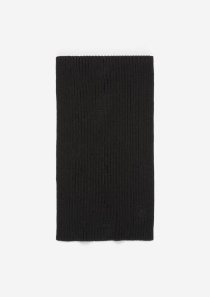 Deal Scarf Made From Organic Cotton And Cashmere Black Scarfs Men