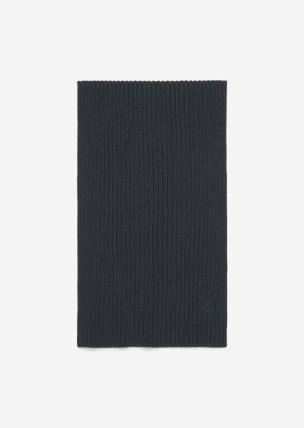 Men Value Dark Navy Scarf Made From Organic Cotton And Cashmere Scarfs