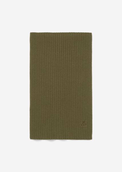 Retro Scarfs Asher Green Men Scarf Made From Organic Cotton And Cashmere