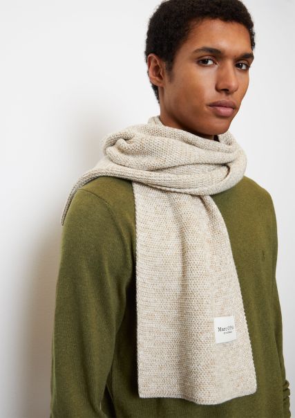 Markdown Dfc Knitted Scarf Made From Organic Cotton Men White Cotton Scarfs