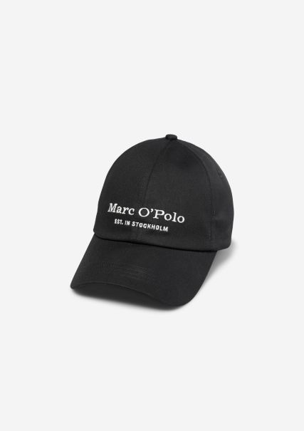 Men Cap Made From High Quality Organic Twill Black Solid Caps