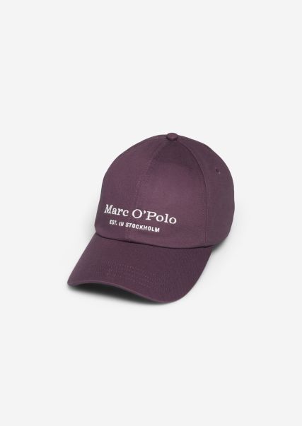 Cap Made From High Quality Organic Twill Caps Deep Purple Men Cozy