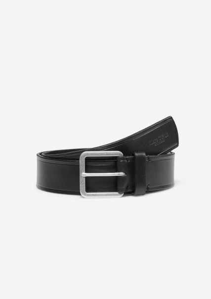 Sustainable Men Belts Belt Made From Fine Cowhide Black